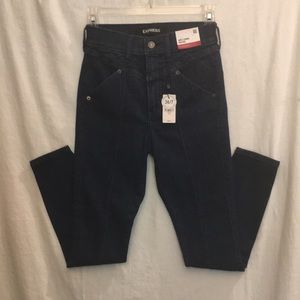 🩷Express size OS/OC girls high rise ankle legging Hyper stretch dark denim.BTS